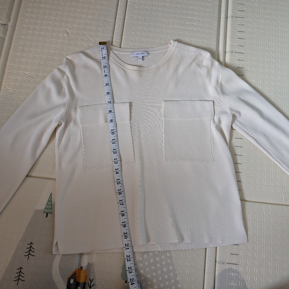 Reiss Tilly Twin Pocket Top in Cream, Size XS - Picture 9 of 10